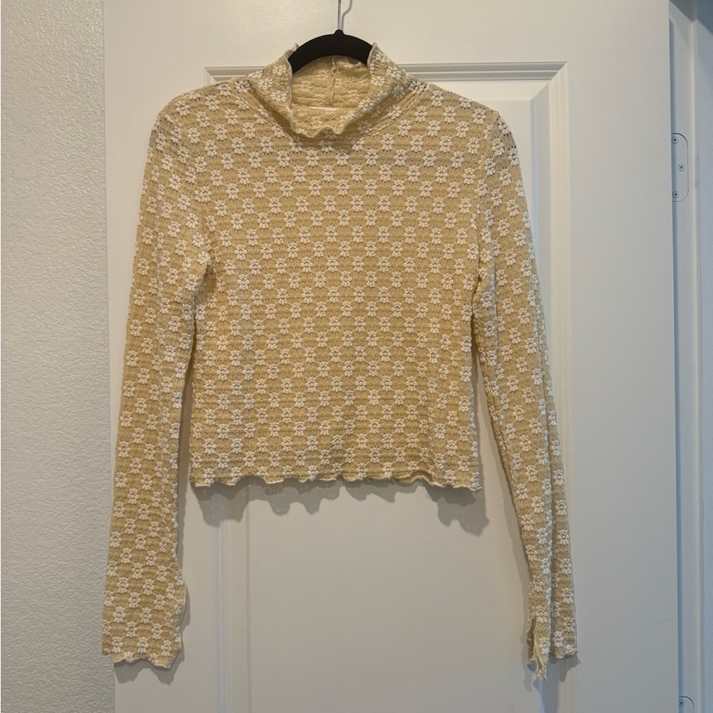 NWOT Carly Jean Los Angeles Wren Lace Long Sleeve Top